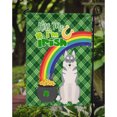 thumbnail image 3 of Grey Siberian Husky St. Patrick's Day Flag Garden Size 11.25 in x 15.5 in, 3 of 3