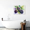 thumbnail image 5 of Acheng Square Canvas Wall Art - BlackBerry and Passion Fruit Watercolor | Fruits Art and Illustrations - Giclee Print Gallery Wrap Modern Home Art Ready to Hang 20x16inch, 5 of 6