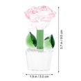 thumbnail image 2 of Crystal Rose Decor for Home Use Single Piece Pink Crystal Rose Figurine, 2 of 5