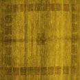 thumbnail image 1 of Ahgly Company Indoor Square Abstract Yellow Modern Area Rugs, 7' Square, 1 of 4