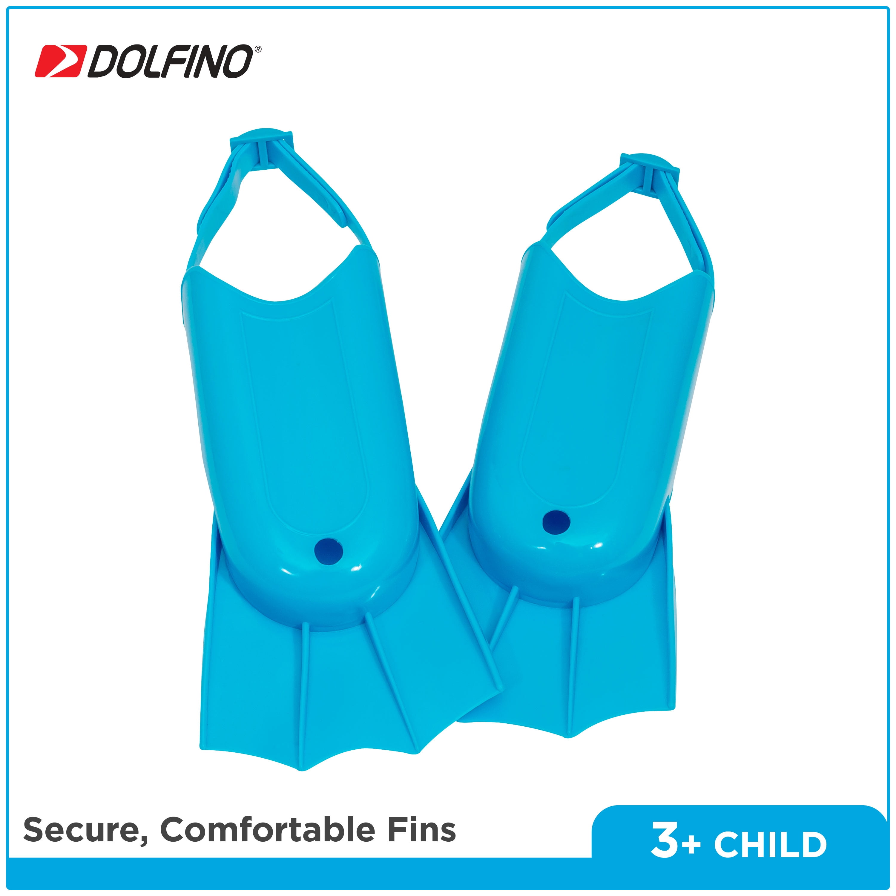 Dolfino 5-Piece Kids Snorkle Set, Blue Octopus Storage Bag Included, Hypoallergenic and Latex-Free, Blue, Unisex