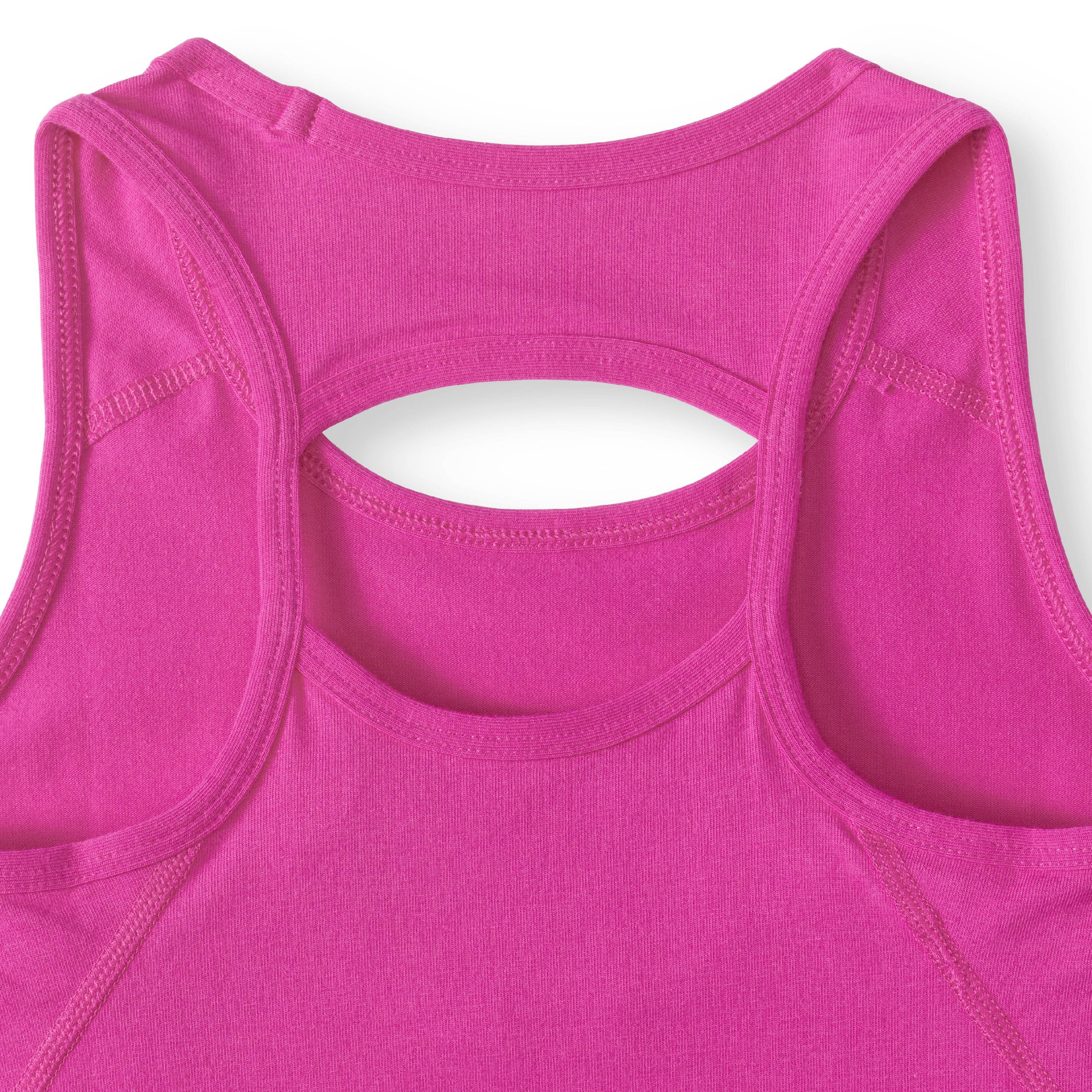 Danskin Now Girls' Dri-More Racerback Tank With Keyhole, Sizes 4-16