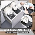 thumbnail image 1 of Support de Rangement pour Vaisselle Extensible pour Tiroir Support de Bol Réglable avec 12 Bâtons Organisateur de Cuisine pour Assiette Tasse Nouveau, 1 of 3