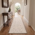 thumbnail image 5 of GENIMO 2'x3' Floral Botanical Entryway Rug, Machine Washable Non Slip Low Pile Area Rug for Front Door Kitchen Bathroom, Dusty Beige, 5 of 5