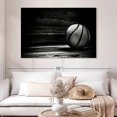 thumbnail image 2 of Elephant Stock Basketball Wall Art - Horizontal Canvas Wall Art - Living Room Wall Decor - Sports Canvas - Black And Gray Decor - 51" x 34", 2 of 8
