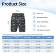 thumbnail image 4 of Cauagu Autumn Forest Animals Cute Print Swim Trunks for Men,Youth Boys Swim Shorts Compression Liner Beach Shorts Boys' Swimming Shorts 7-20 Years Bathing Suit-Large, 4 of 7