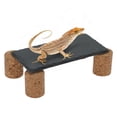 thumbnail image 1 of Superficie de pizarra para reptiles Unique Bargains Plataforma para tomar el sol de reptiles Mejora la actividad de escalada Negro Gris 1 Set, 1 of 7