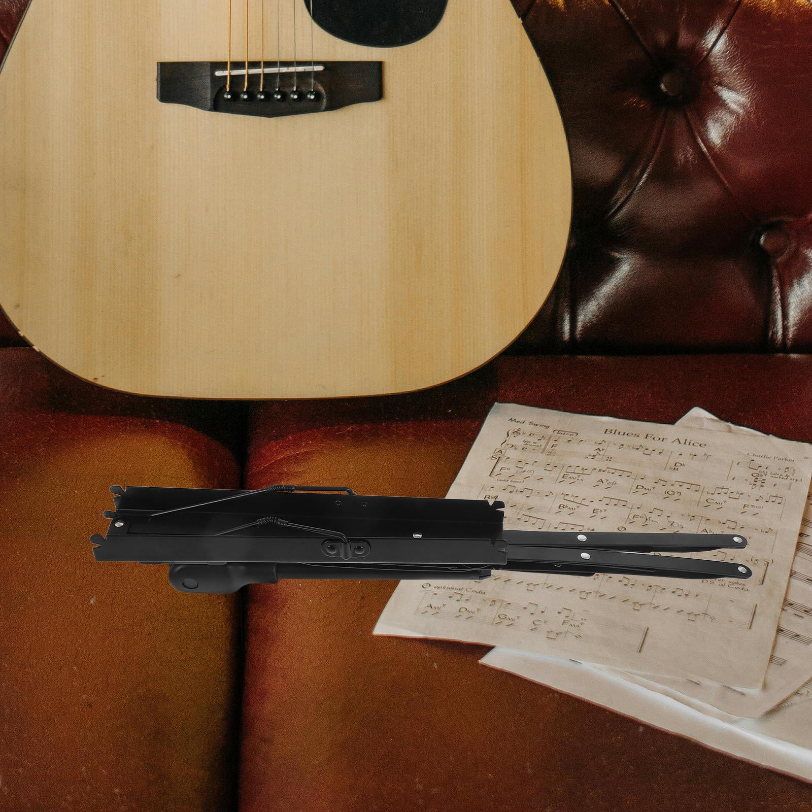 HOMEMAXS Foldable Music Sheet Stand for Kitchen Use Durable Iron Material Black Color 9.84x6.30 Inches