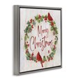 thumbnail image 3 of Stupell Industries Traditional Christmas Seasonal Wreath Gray Floating Frame Canvas Art, 18 x 18, by Sally Swatland, 3 of 8