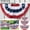 45*90CM, variant on USA Pleated Fan Flag, Polyester American US Bunting Patriotic Half Fan Banner Flag Decoration, Memorial Day 4th of July Independence Day Fourth July Outdoor Decor