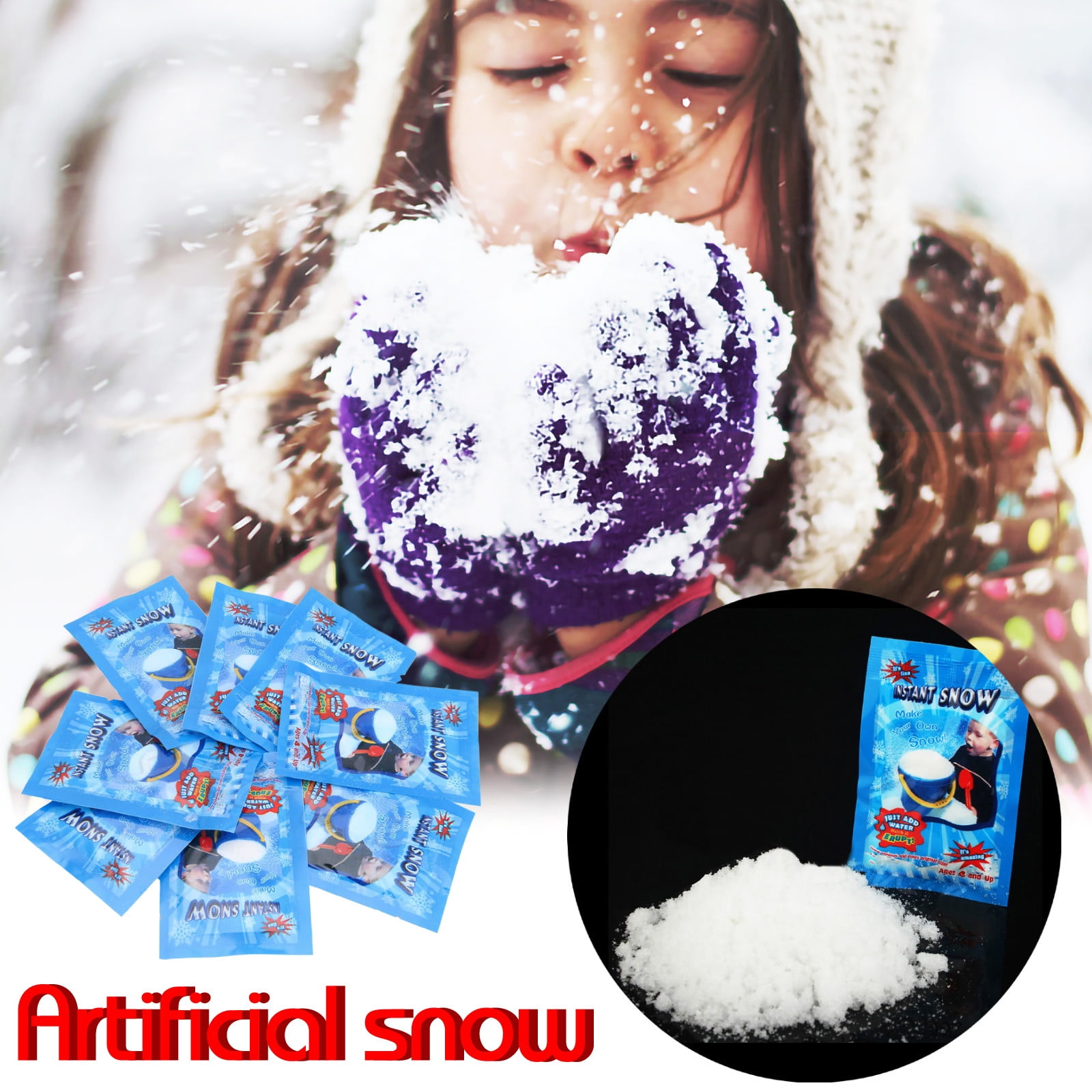 Instant Snow Artificial Snowflake Powder  Christmas Magic Snow Powder -  2023 New - Aliexpress
