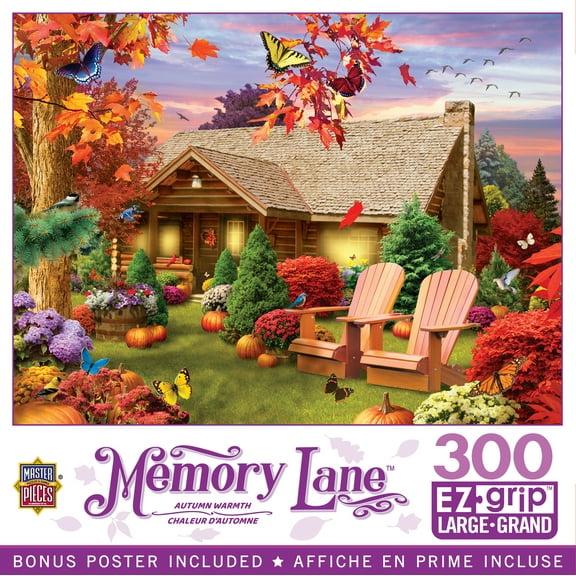 MasterPieces 300 Piece EZ Grip Jigsaw Puzzle - Autumn Warmth - 18"x24"