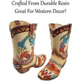 thumbnail image 5 of Urbalabs Western Lizard Cowboy Boot Vase South Western 7 Inch Brown Tribal Cowboy Boot Flower Vase Decorative Cowboy Boots Vases Home Office Rustic Decor Country Living Wedding Centerpiece, 5 of 7