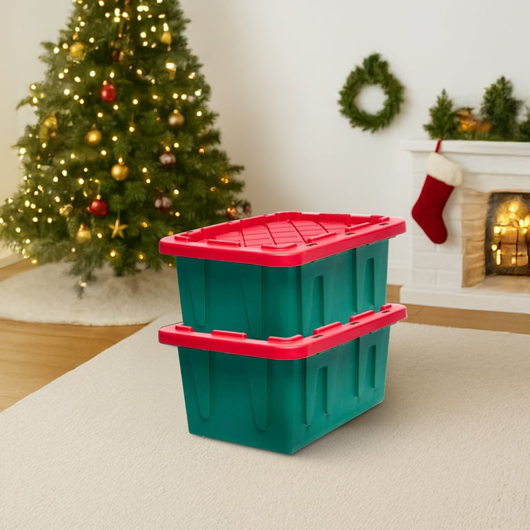 hide フェイス1997.12.24 SECRET PACKAGE 緑赤 Homz Durabilt Green 15 Gallon Heavy-Duty Storage Tote with Red Lid