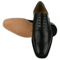 thumbnail image 2 of LIBERTYZENO Mens Wingtip Classic Genuine Leather Formal Oxford Shoes, Black, 2 of 7