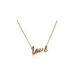 thumbnail image 2 of 14K Yellow Gold Love Script Pendant Necklace With 18" 14K Yellow Gold Chain, 2 of 4