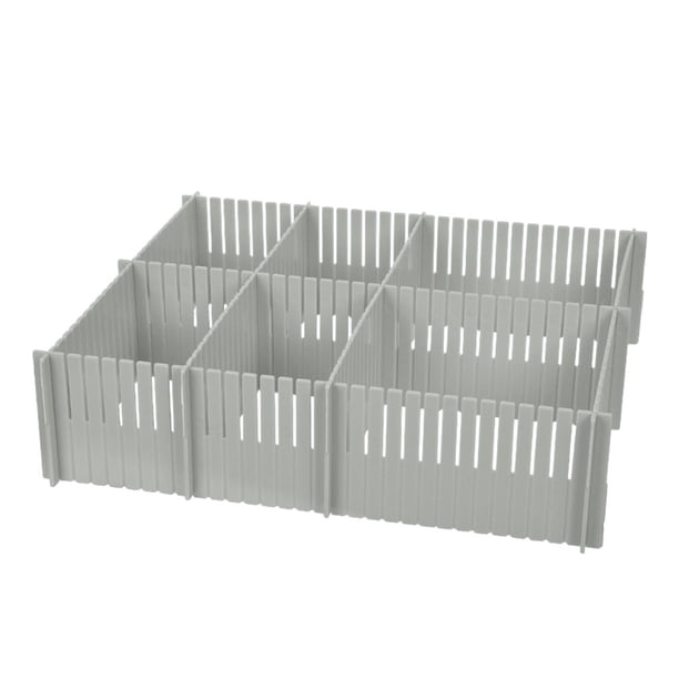 Wosthever Divisores de cajones bien organizados. Divisores de cajones de combinación libre, limpios y fácilmente accesibles. Almacenamiento y organización del hogar Gris serenidad 3 piezas/juego
