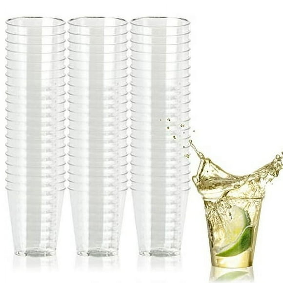 MATANA Verres à Shooter en Plastique 300 Cristal Clair 1 Oz, Mini Verres à Shooter Gobelets à Shooter en Plastique, Gobelets de Dégustation de Vin, Gobelets à Shooter de Gelée en Plastique, Verres à Shooter de Fête pour Condiments et Sauce - Réutilisable / Emballage en Vrac