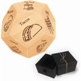 thumbnail image 1 of Dados de decisión de comida, tamiz de decisión de madera con bolsas de terciopelo, diferentes alimentos, dados para citas nocturnas, regalos para él y para ella, dados para decidir la cena., 1 of 8