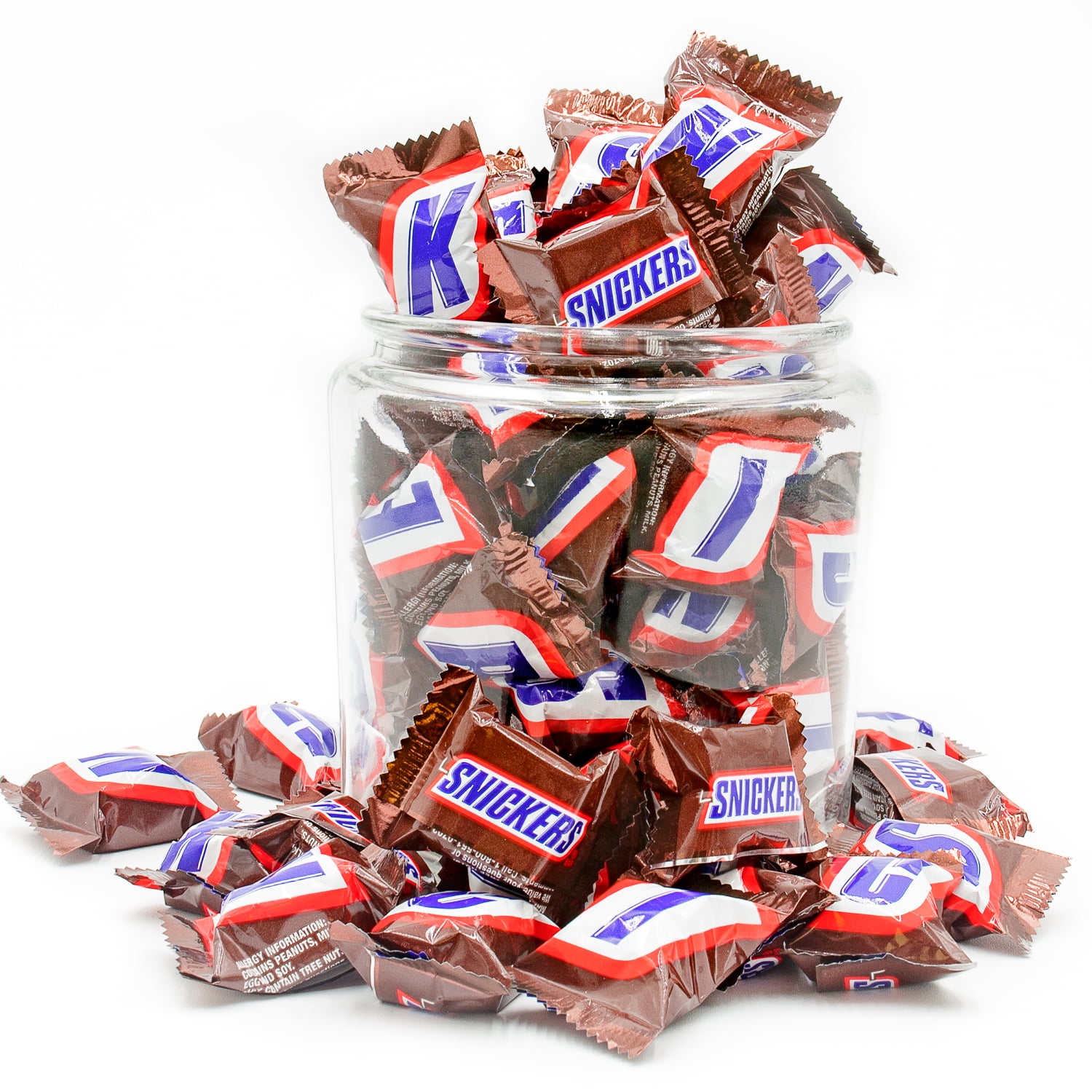 SNICKERS MINIS Milk Chocolate Candy Bars 1 lb – Bulk Bag, Bite Size, Roasted Peanuts & Nougat & Caramel, Individually Wrapped (55 Pieces)