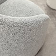 thumbnail image 5 of 34" W Mid Century Modern Swivel Barrel Chair, Round Upholstered Boucle Swivel Accent Chairs, No Assembly Sofa Chair for Living Room Bedroom Reading Apartment Lounge Nursery(Gray), 5 of 14