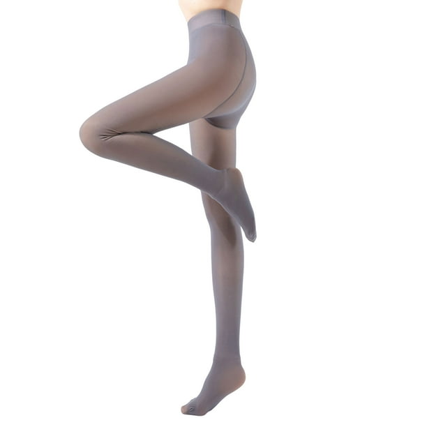 Sonducket Leggings cálidos para mujer cómodos y suaves que enfatizan las curvas elegantes Medias de terciopelo para mujer Prendas para la parte inferior del cuerpo gris 220g【80-140】