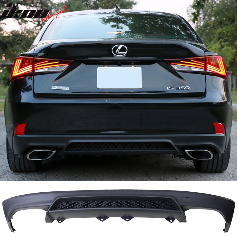 Compatible With 14 19 Lexus Is250 Is350 F Sport Rear Bumper Diffuser Pp Walmartcom