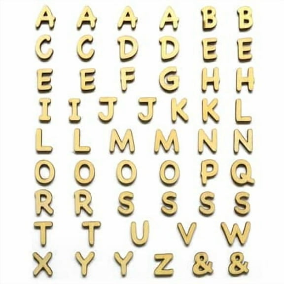 12 Packs: 54 ct. (648 total) 3/4" Wood Marker Letters by Make Market