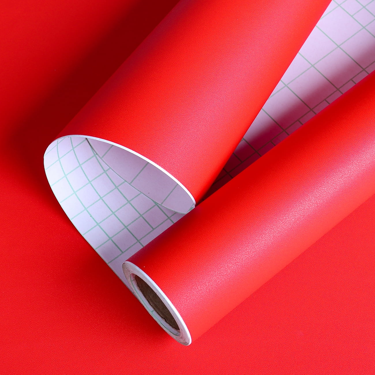 Livelynine Red Contact Paper Peel And Stick Roll Self Adhesive Vinyl ...