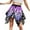 A-Light Purple713, variant on XIAOCHA Women Butterfly Wing Print Mini Skirt Elastic Waist Asymmetric Hem Flared Skirt Costume Rave Festival Party Wear Skirt