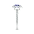 thumbnail image 3 of ANGARA Natural Vintage Style Claw-Set Round 1.45 ct Tanzanite Halo Ring in 14K White Gold for Women (Size-7mm) | December Birthstone, Anniversary, Jewelry Gift for Women | Natural Tanzanite Ring, 3 of 8