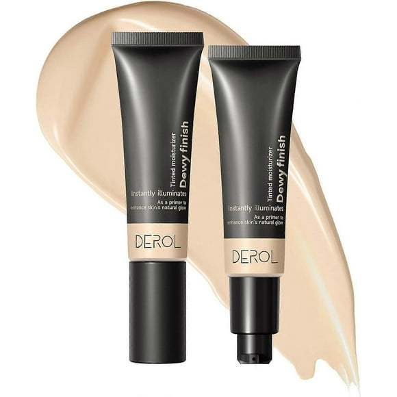 30ml Matte Tinted Moisturizer Foundation Primer, 2-in-1 Tinted Moisturizer, Dewy Finish Cream Foundation and Lightweight Face Primer