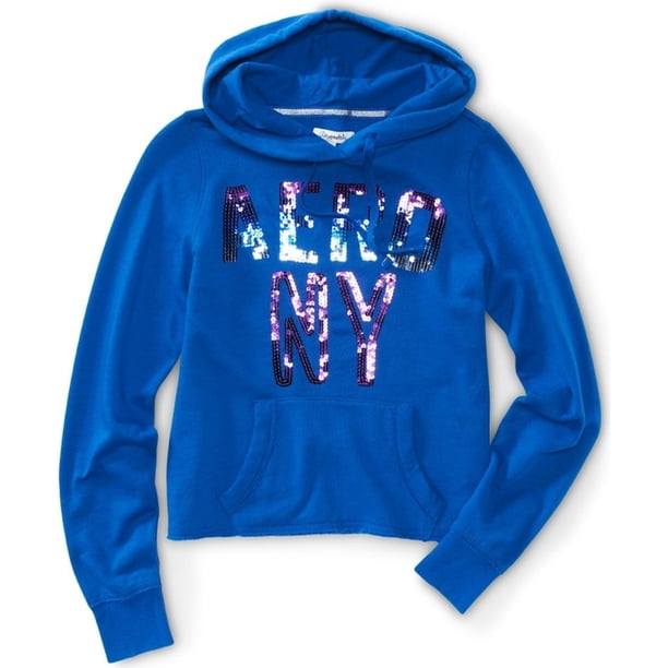 Sudadera Aeropostale Mujer Aero Ny Sequin Cut-off Popover Hoodie 433 XL