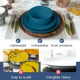 thumbnail image 6 of Teivio 24-Piece Kitchen Wheat Straw Dinnerware Set, Service for 6, Dinner Plates, Dessert Plate, Cereal Bowls, Cups, Unbreakable Plastic Outdoor Camping Dishes, Dark Blue, 6 of 6
