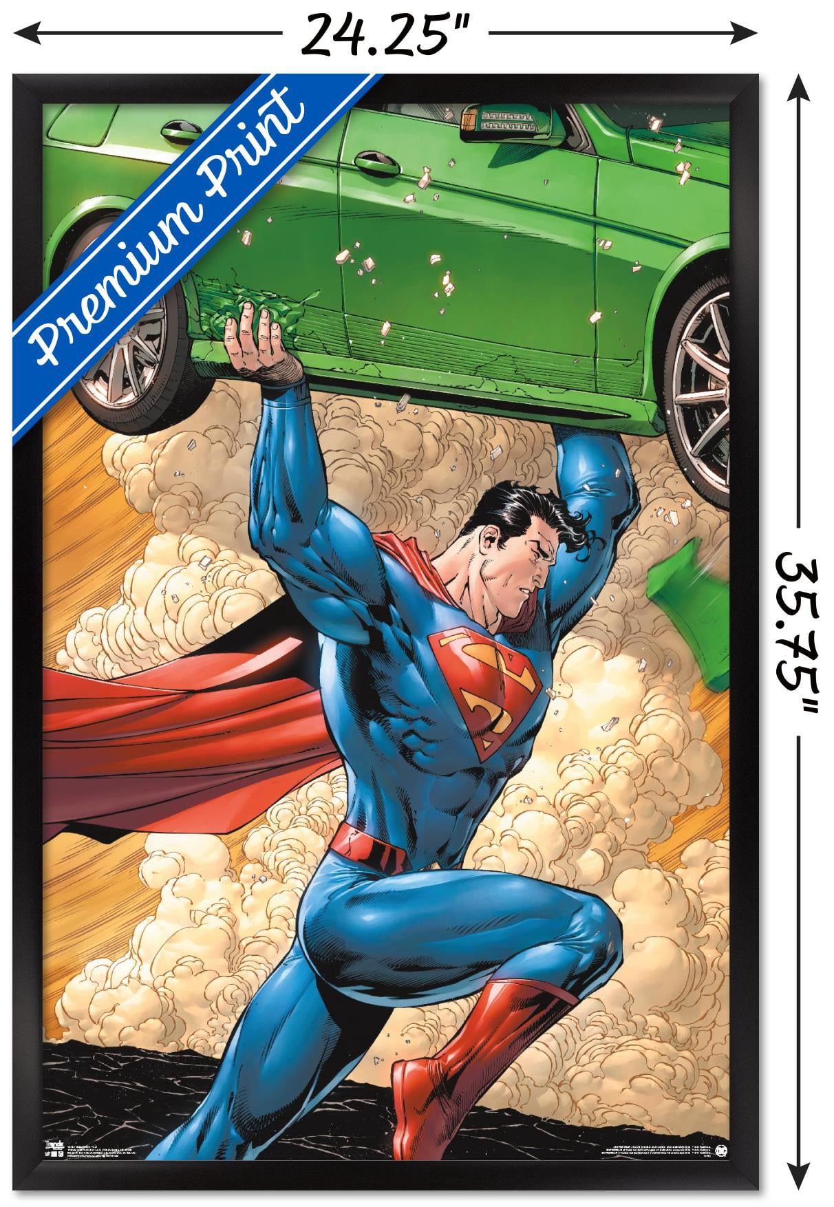 DC Comics - Superman - Car Wall Poster, 22.375" x 34", Framed