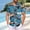 Blue, variant on Zylanna Men's Casual Button Down Shirts with Pockets, Hawaiian Print Collared Short Sleeve Breathable Summer Beach Shirts for Men Dark Blue