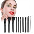 thumbnail image 4 of Contenedor organizador de caja de almacenamiento de brochas de maquillaje de cuero PU con 12 brochas de maquillaje, 4 of 8