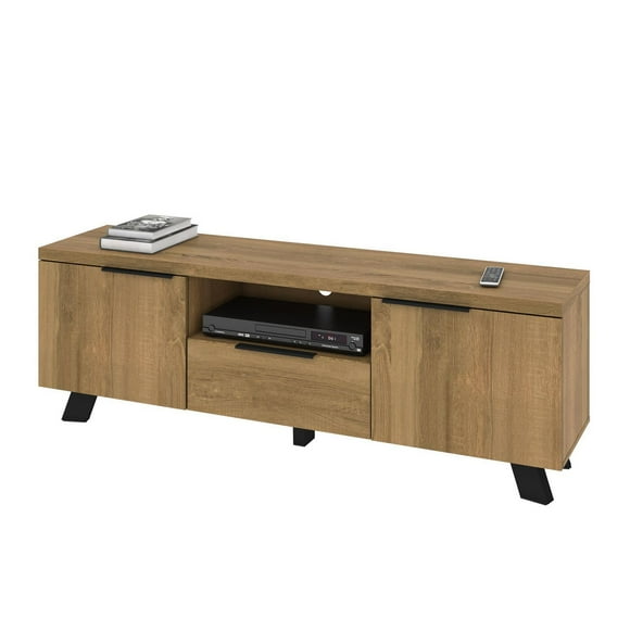 Meuble télévision 67L Auva de Bestar, brun érable