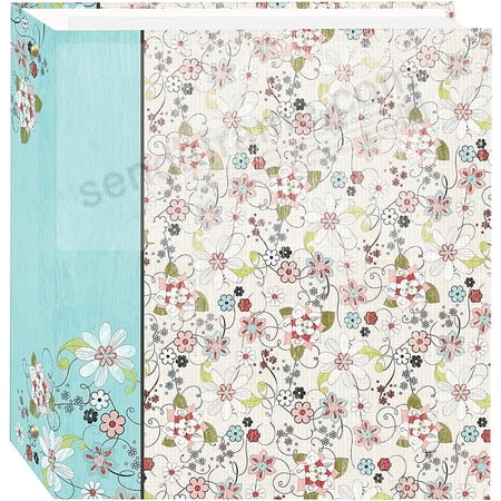 BOLD FLOWER EXPLOSION 3-ring album w EZ-stick magnetic pages