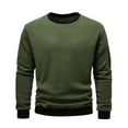 thumbnail image 1 of Blusas y camisas de manga larga con cuello redondo para hombre, estilo casual, de moda, color liso, con cuello alto, sudadera de manga larga, blusa de poliéster para hombre, 1 of 3