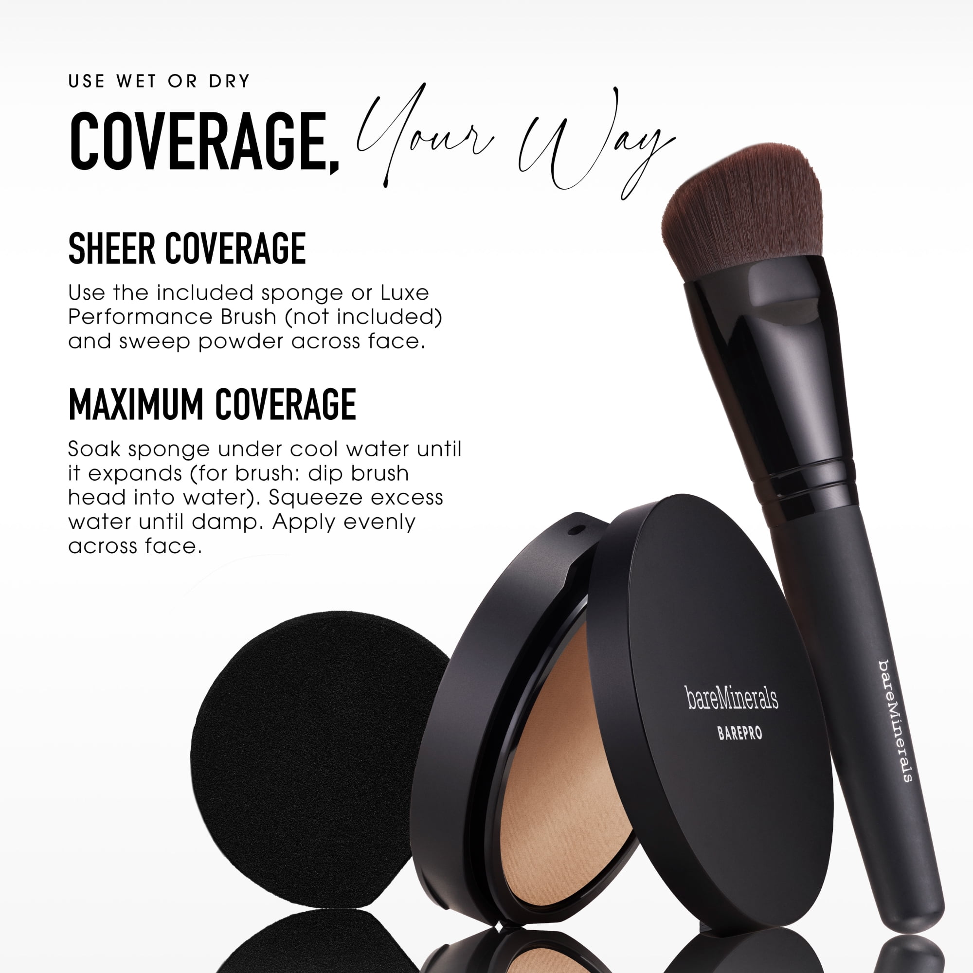 bareMinerals BAREPRO 24HR Skin Perfecting Talc-Free Matte Powder Foundation, Medium 30 Warm