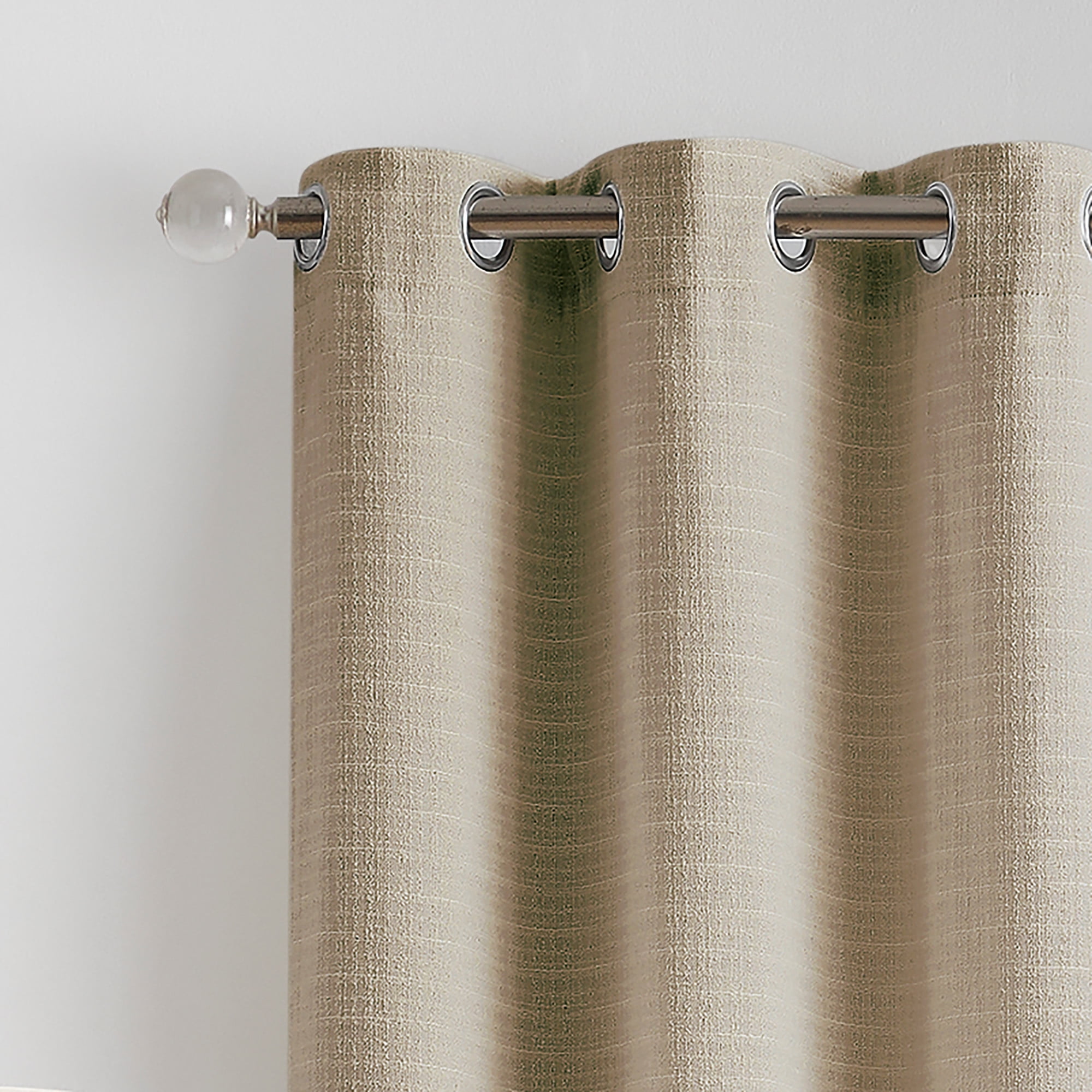 Martha Stewart Sutter Room Darkening Curtain Panel Pair, Lined, Sand, Grommet, Indoor, Adult, 2 Piece Set, 37" x 84"