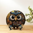 thumbnail image 6 of Kdxio Quirky Owl With Glasses Bone China Decorative Plate Ceramic Decorative Plate for Home Office Wall Stand Decorative Plates for Home Bedroom-10in, 6 of 6