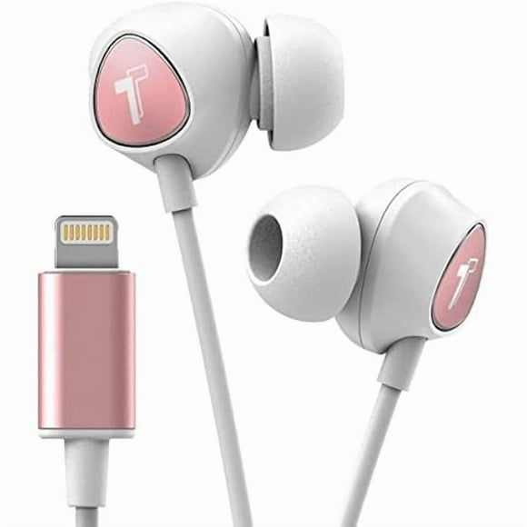 YJJSKEJI Wired in Ear Headphones for iPhone Xr, Xs Max, iPhone 11, 12, 13, 14 Pro Max Earphones with Mic - Lightning MFi Certified by Apple Earbuds with Remote Microphone + Volume Control (V100)