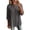 #0054-Gray, variant on Peplum Blouses for Women Mandarin Collar 3/4 Sleeve with Partial Button Front Casual Tops Boho Summer Style Lightweight Breathable Relaxed-Fit Tops Gift