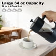 thumbnail image 5 of AGCAN French Press Coffee Maker, 1000ml/34 fl oz Thickened Glass Coffee Press, Heat Resistant French Press Cup for Kitchen Camping Travel, Gifts, Bar, 5 of 9
