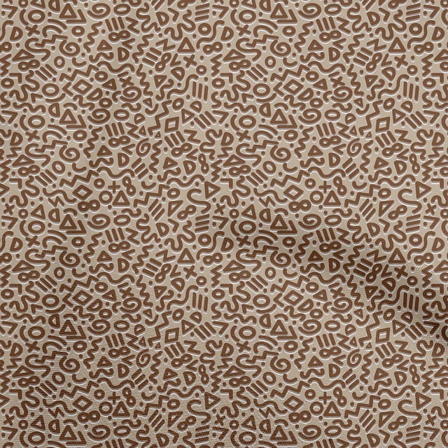 oneOone Velvet Brown Fabric Geometric Sewing Craft Projects Fabric Prints By Yard 58 Inch Wide