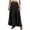 Black, variant on Women's Linen Maxi Skirt, High Waist Loose Casual Culotte Skirt, 1PC, M-XXL