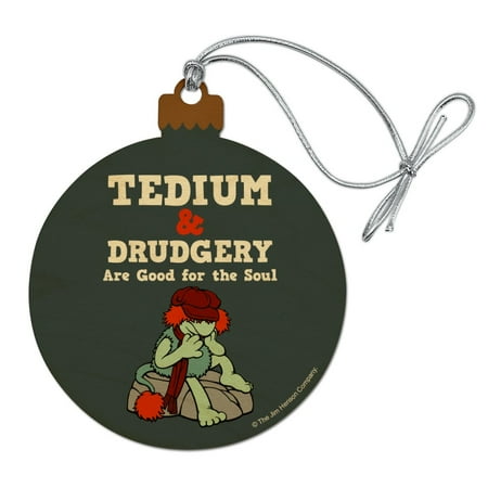Rock Christmas Tree Song Tedium and Drudgery are Good for the Soul Boober Fraggle Rock Wood Christmas Tree Holiday Ornament ()