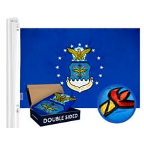 G128 – 3x5 feet US Air Force Flag | Double Sided Embroidered 210D – Indoor/Outdoor, Vibrant Colors, Brass Grommets, Heavy Duty Polyester, 3-ply